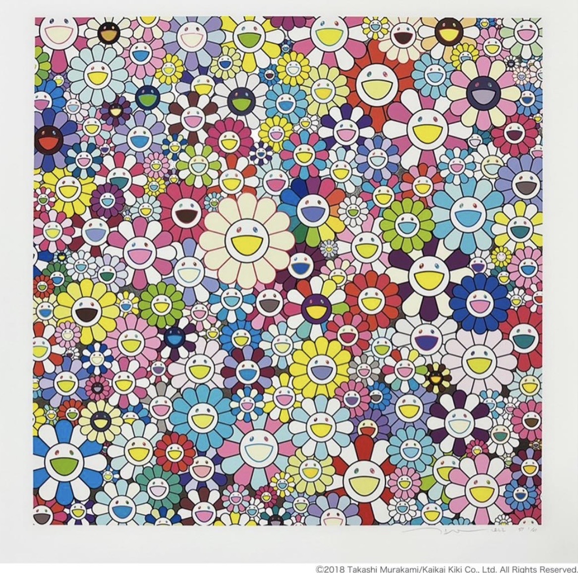 村上隆 天国の門サイン入り版画